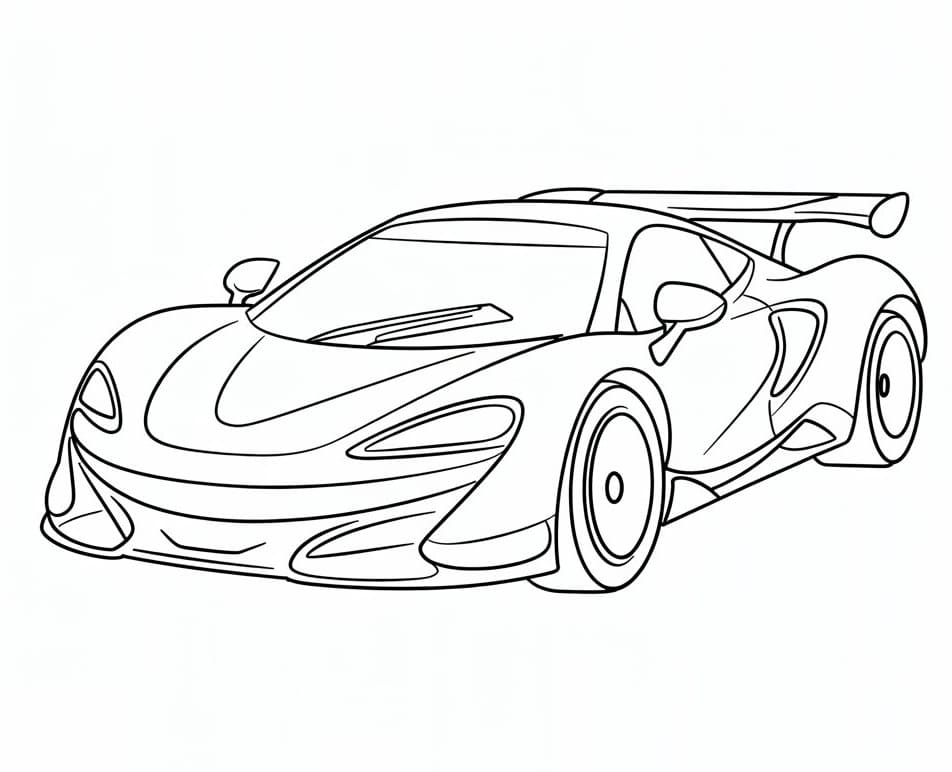 Fise de colorat cu McLaren de colorat p04