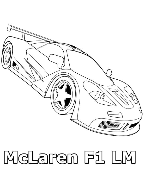 Fise de colorat cu McLaren de colorat p12