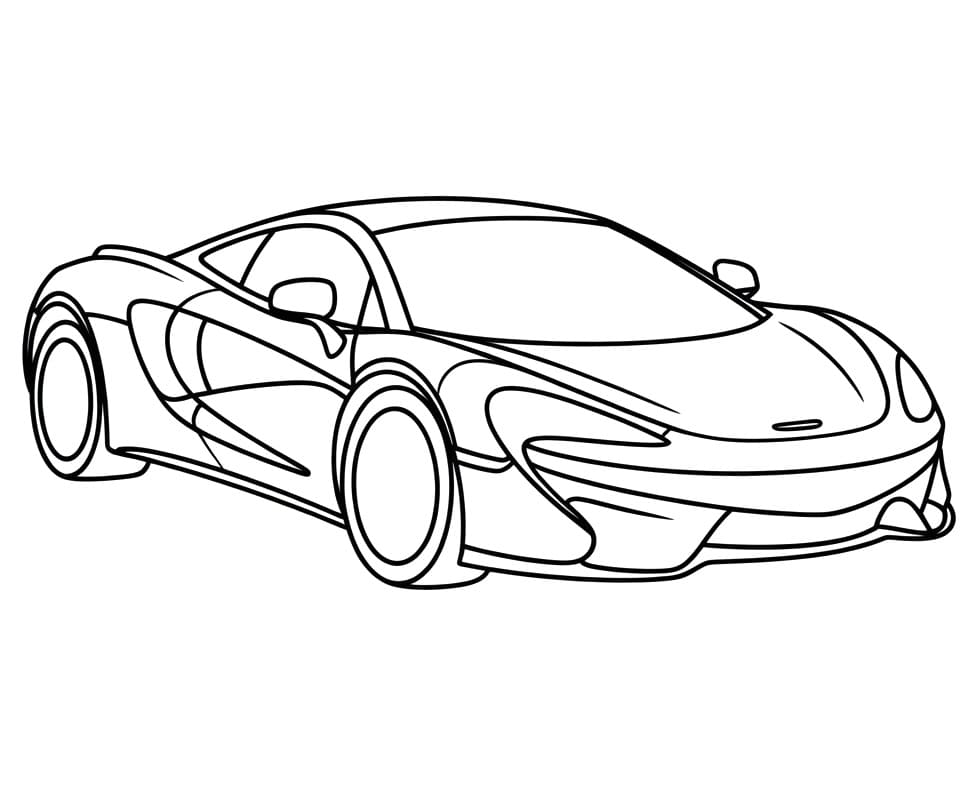 Fise de colorat cu McLaren de colorat p19