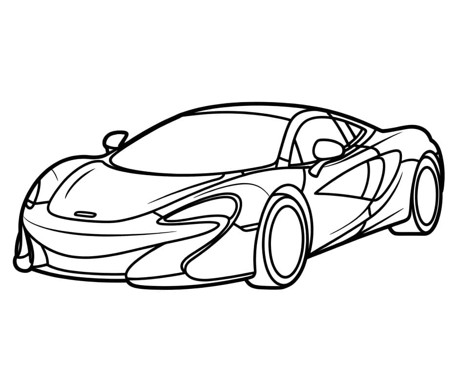 Fise de colorat cu McLaren de colorat p20