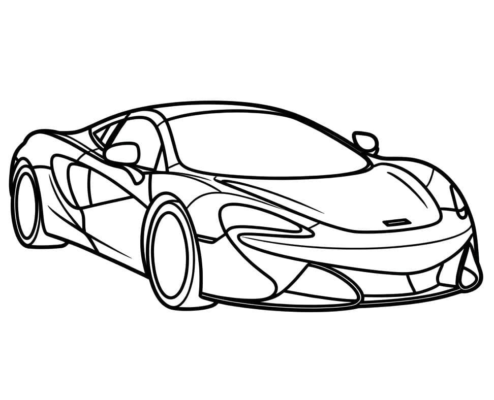 Fise de colorat cu McLaren de colorat p21