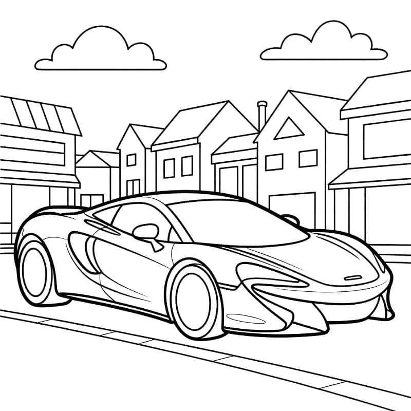 Fise de colorat cu McLaren de colorat p24