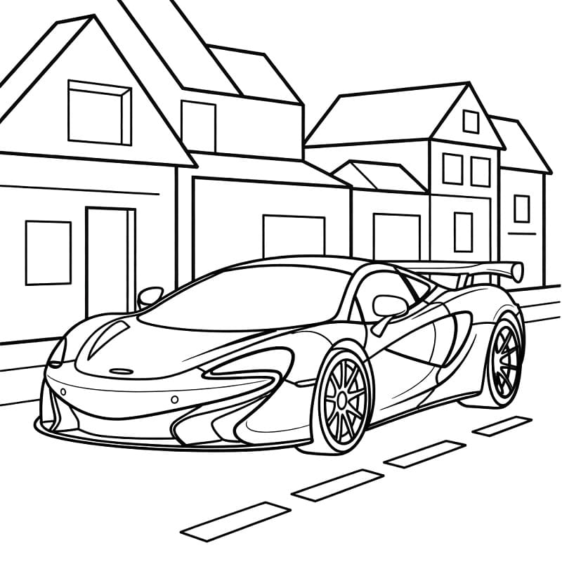 Fise de colorat cu McLaren de colorat p28