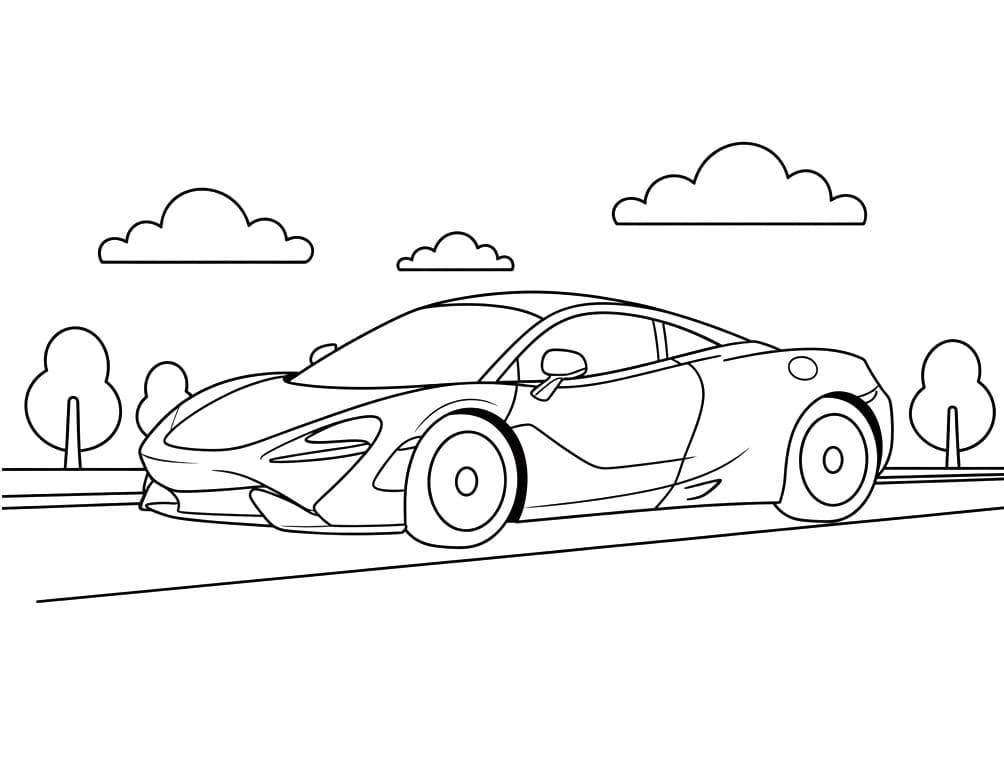 Fise de colorat cu McLaren de colorat p29