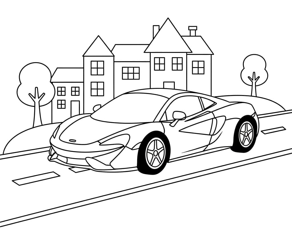 Fise de colorat cu McLaren de colorat p30