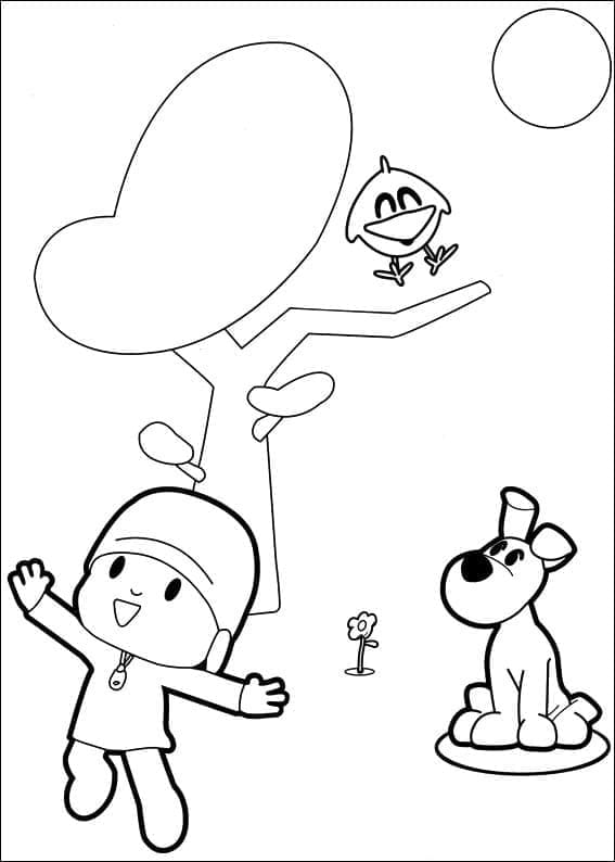 Fise de colorat cu Pocoyo de colorat p02