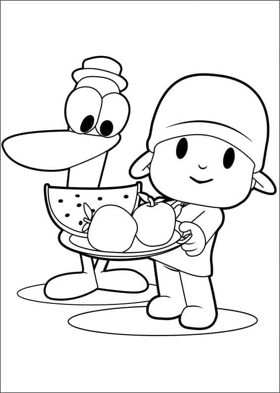 Fise de colorat cu Pocoyo de colorat p19