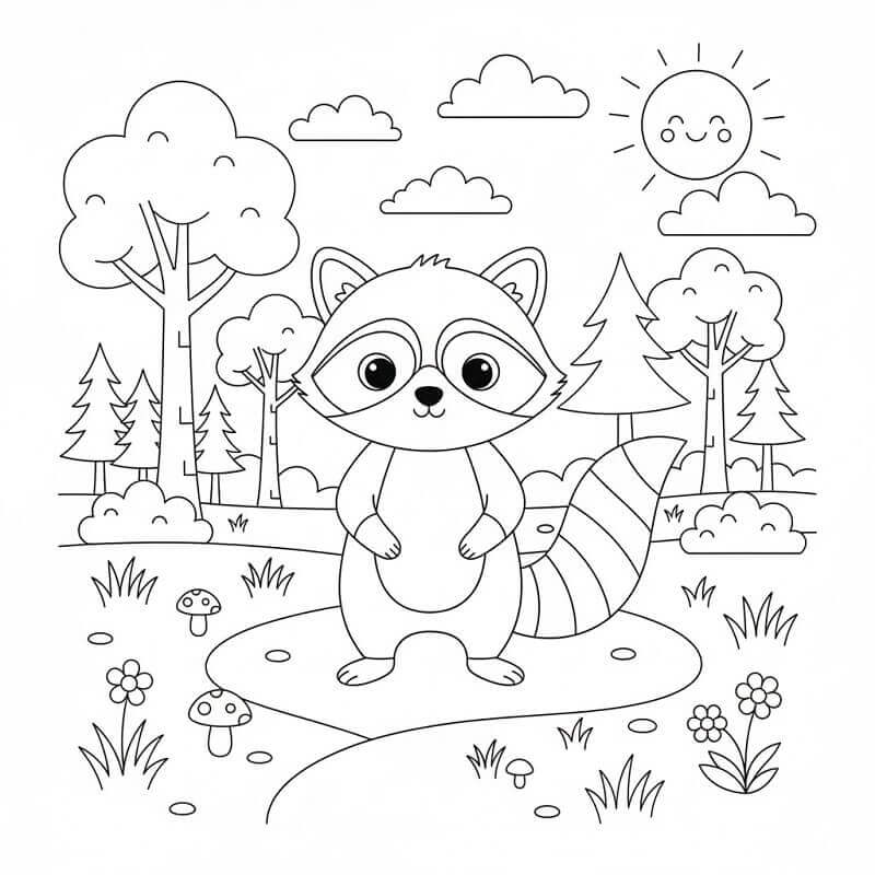 Fise de colorat cu Ratoni de colorat p28