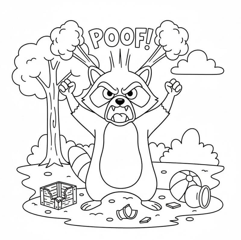 Fise de colorat cu Ratoni de colorat p39