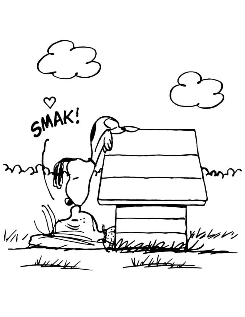 Fise de colorat cu Snoopy de colorat p25