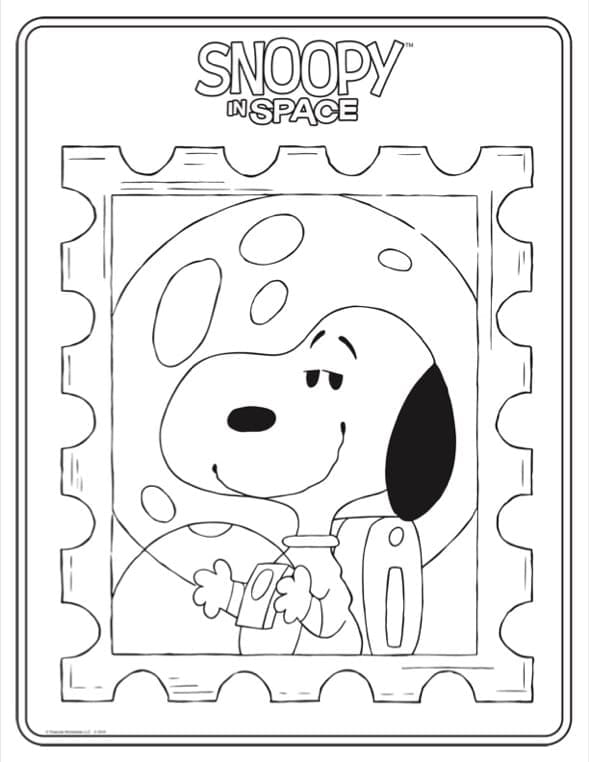 Fise de colorat cu Snoopy de colorat p39