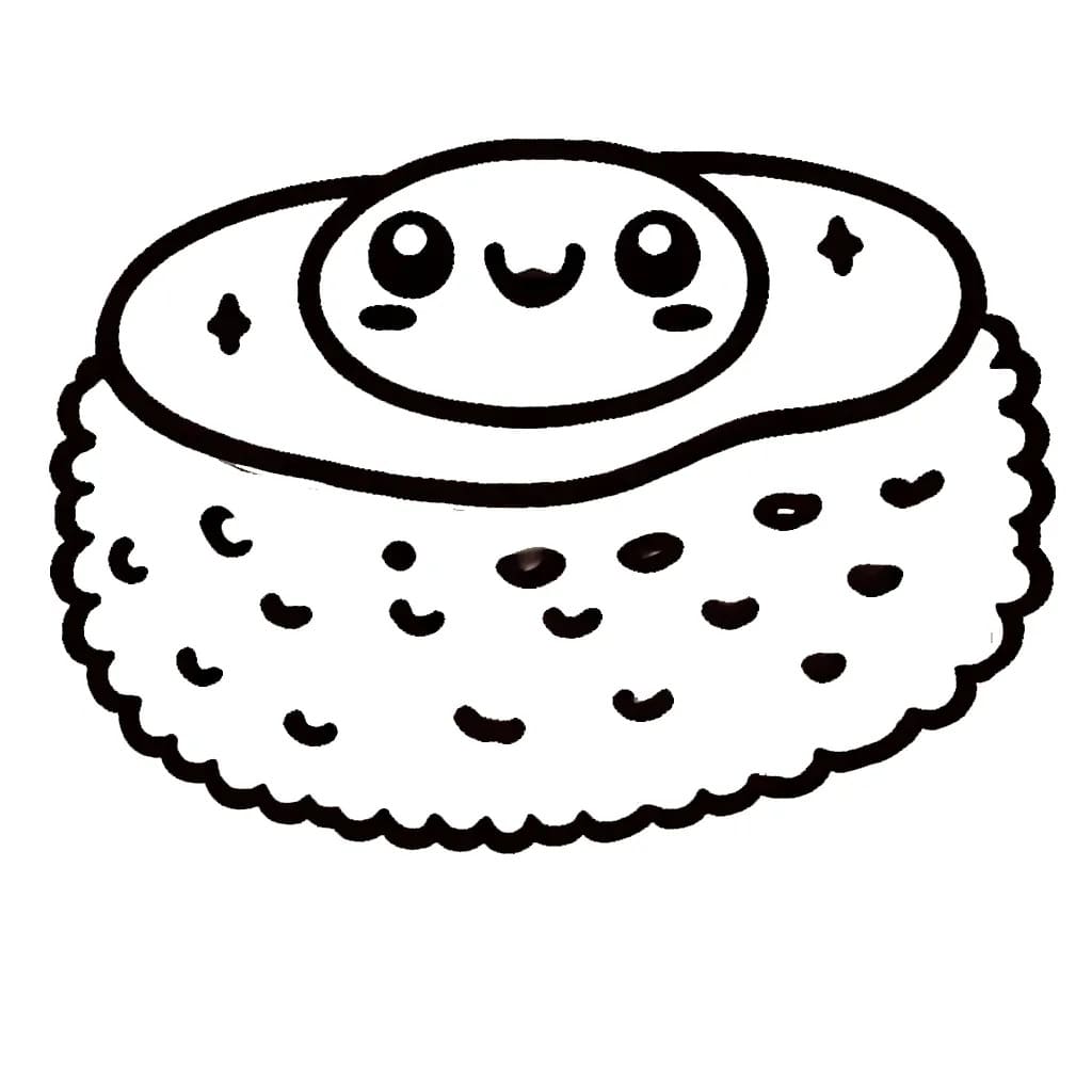 Fise de colorat cu Sushi de colorat p15