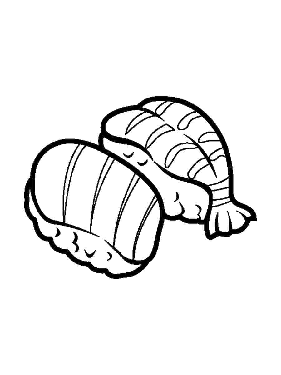 Fise de colorat cu Sushi de colorat p24