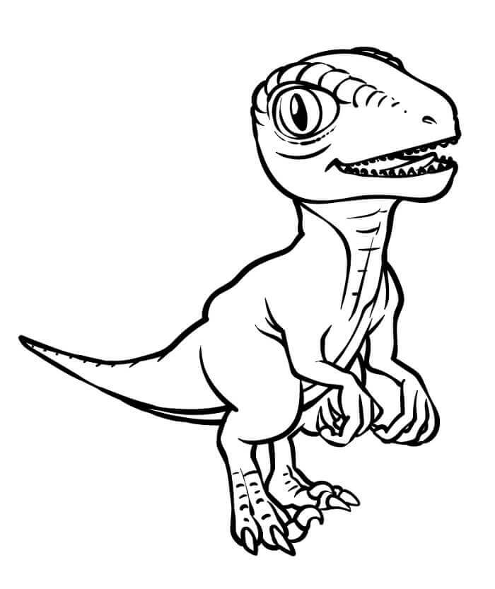 Fise de colorat cu Velociraptor de colorat p17