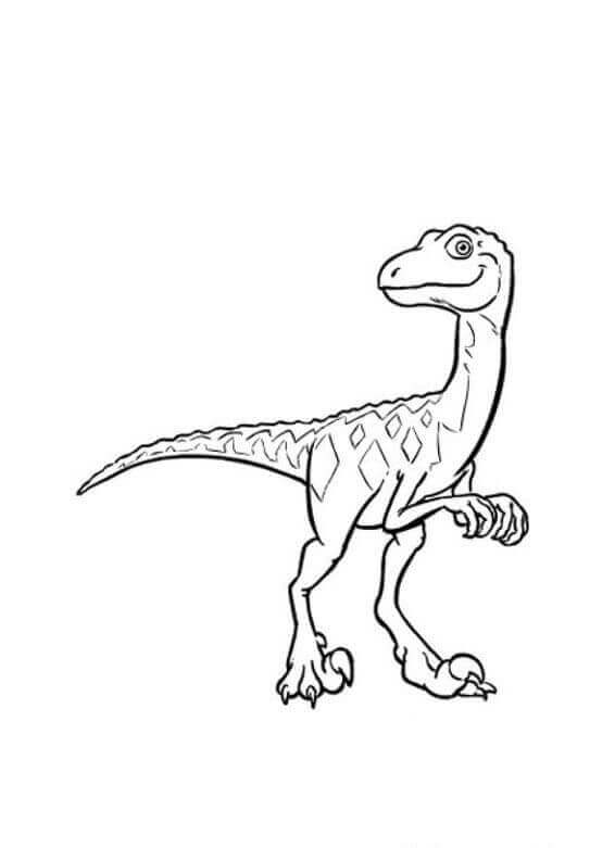Fise de colorat cu Velociraptor de colorat p36