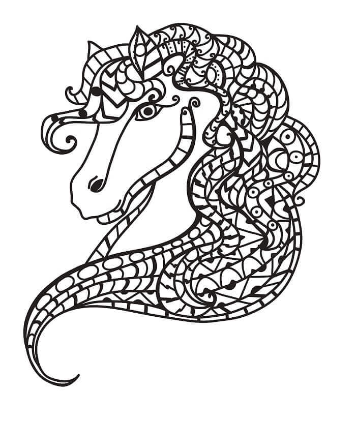 Fise de colorat cu Zentangle de colorat p01