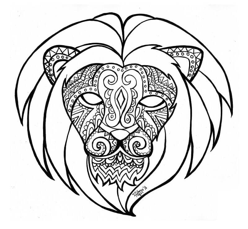 Fise de colorat cu Zentangle de colorat p08