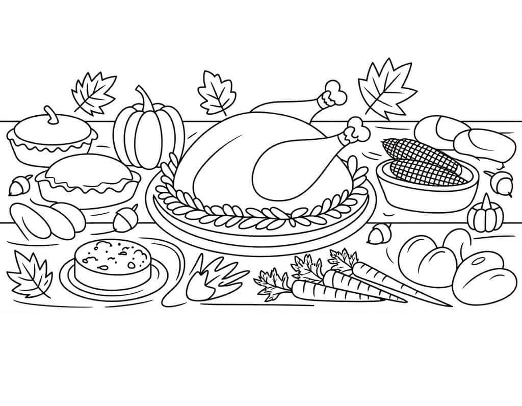 Fise de colorat cu Ziua Recunostintei de colorat p02