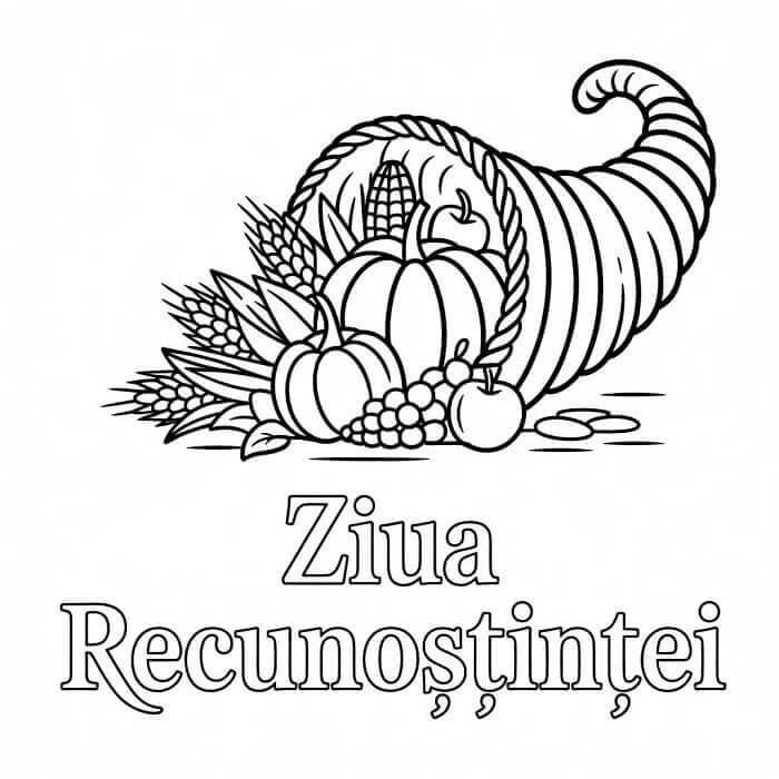 Fise de colorat cu Ziua Recunostintei de colorat p04