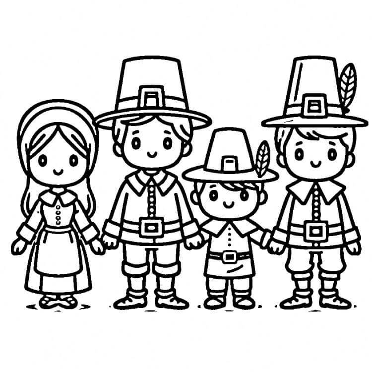 Fise de colorat cu Ziua Recunostintei de colorat p36