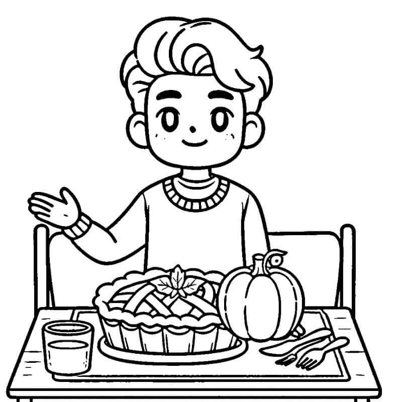 Fise de colorat cu Ziua Recunostintei de colorat p39