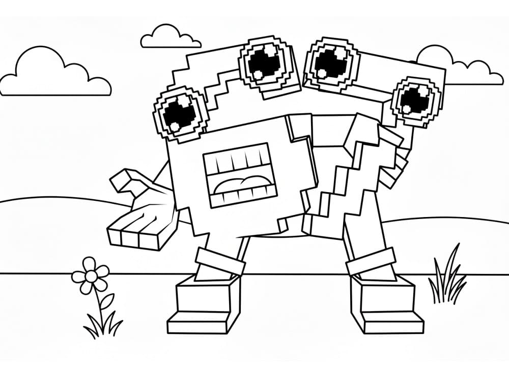 Fise de colorat cu 67 Brainrot de colorat p19