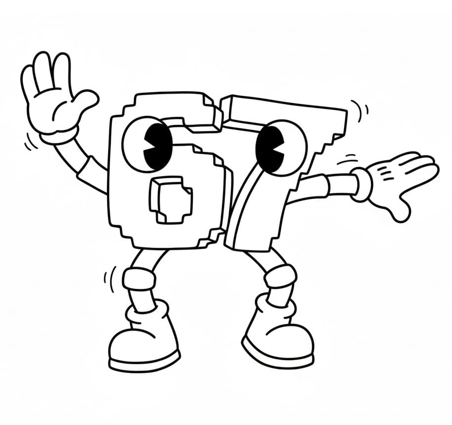 Fise de colorat cu 67 Brainrot de colorat p22