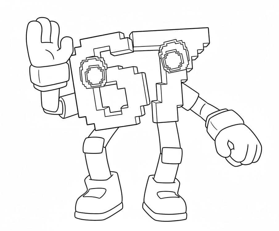 Fise de colorat cu 67 Brainrot de colorat p24