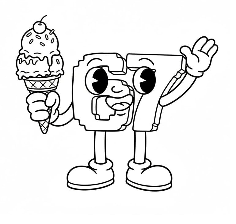 Fise de colorat cu 67 Brainrot de colorat p28