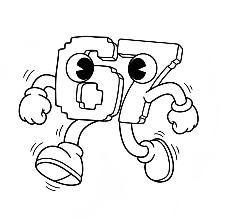 Fise de colorat cu 67 Brainrot de colorat p30