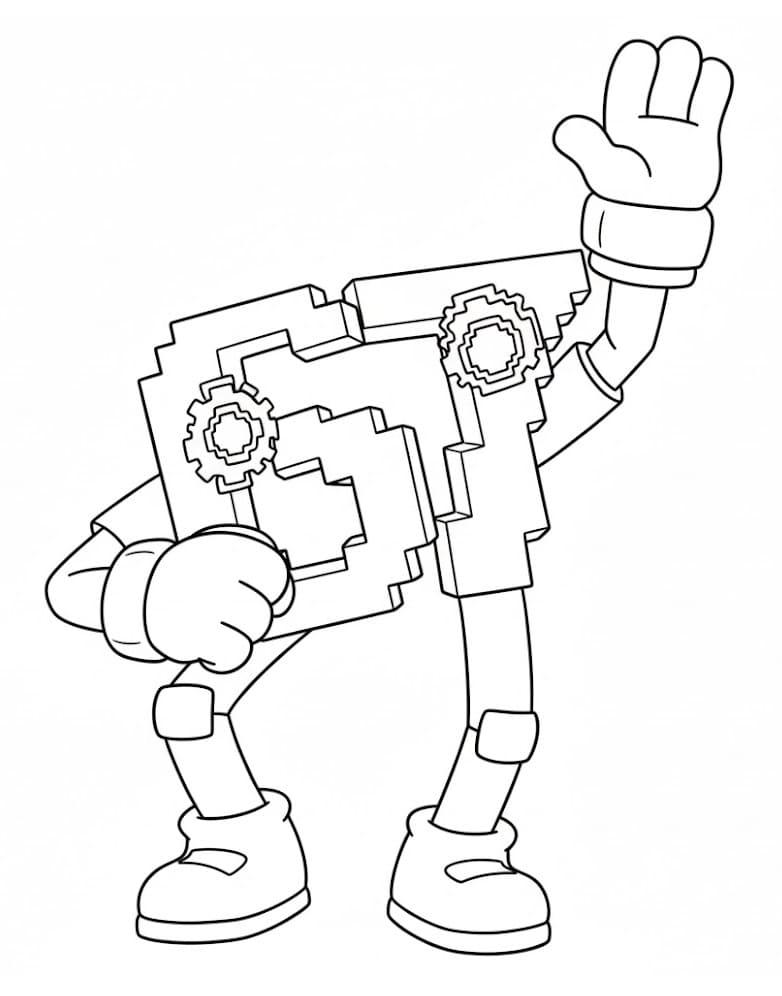Planse de colorat cu 67 Brainrot