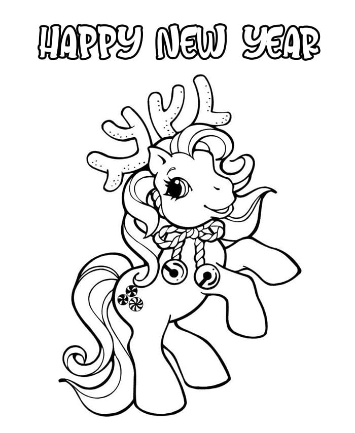 Fise de colorat cu Anul Nou de colorat p11