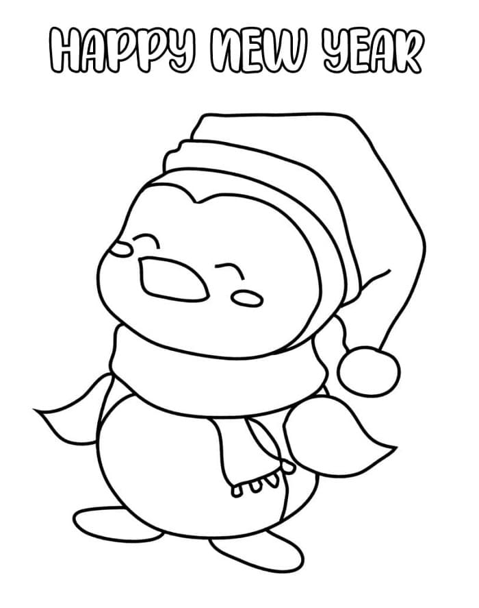 Fise de colorat cu Anul Nou de colorat p12