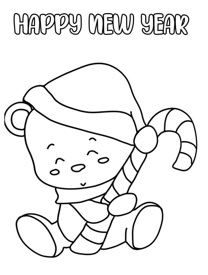 Fise de colorat cu Anul Nou de colorat p13