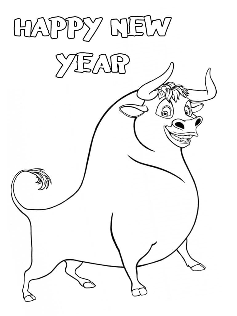 Fise de colorat cu Anul Nou de colorat p14