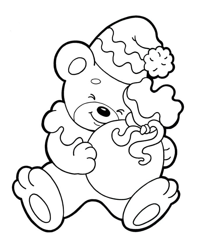 Fise de colorat cu Anul Nou de colorat p28