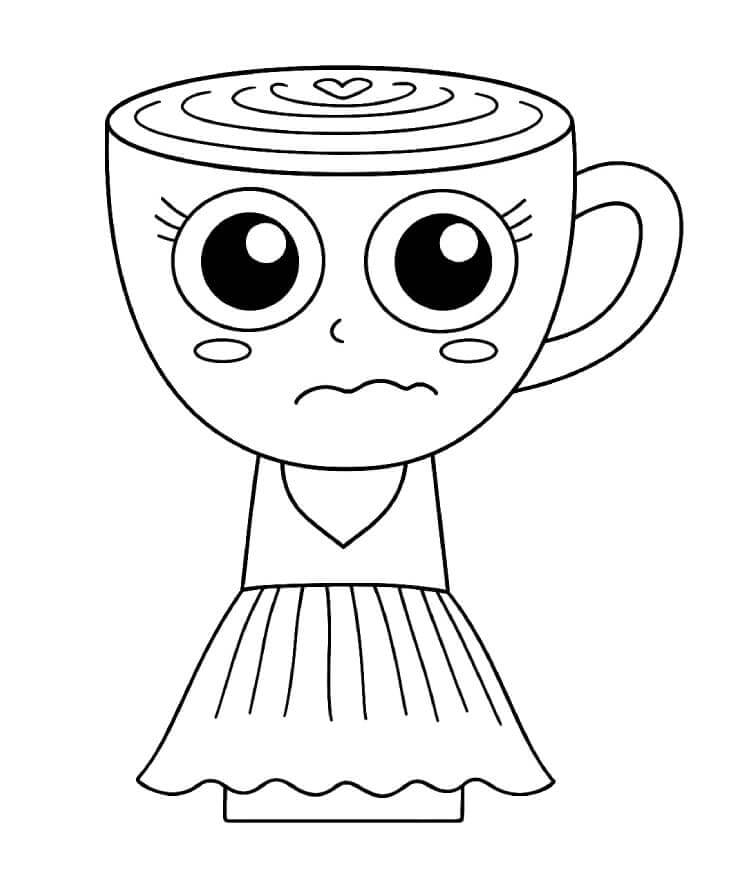 Fise de colorat cu Balerină Cappuccina Gratuită