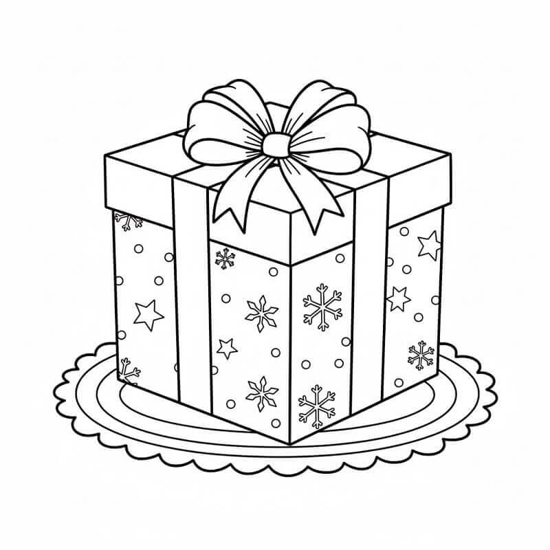 Planse de colorat cu Craciun Cadouri