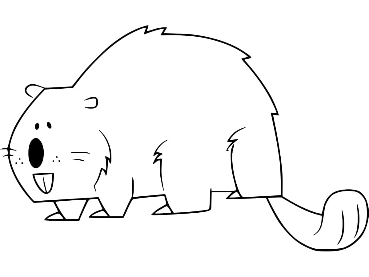 Fise de colorat cu Castori de colorat p09