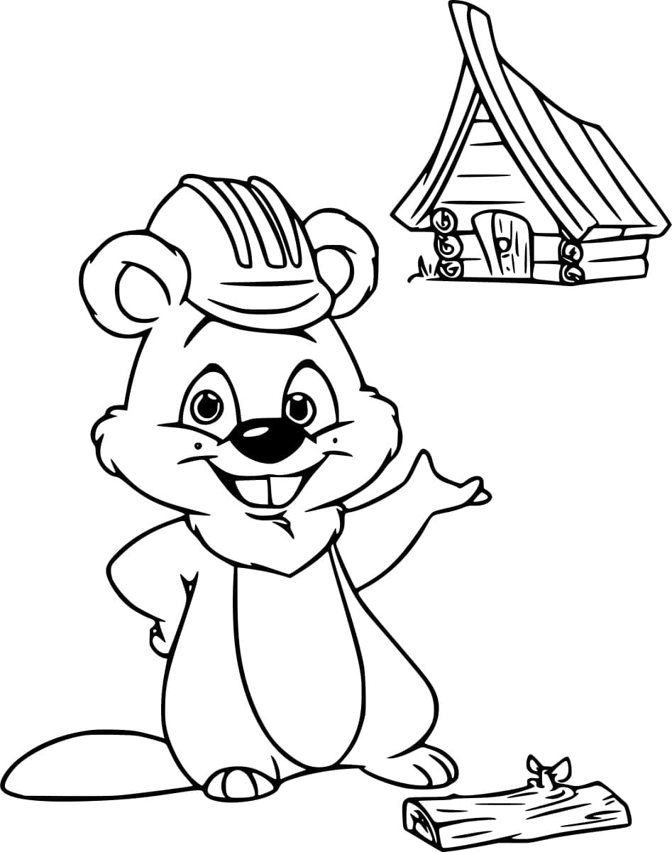 Fise de colorat cu Castori de colorat p25