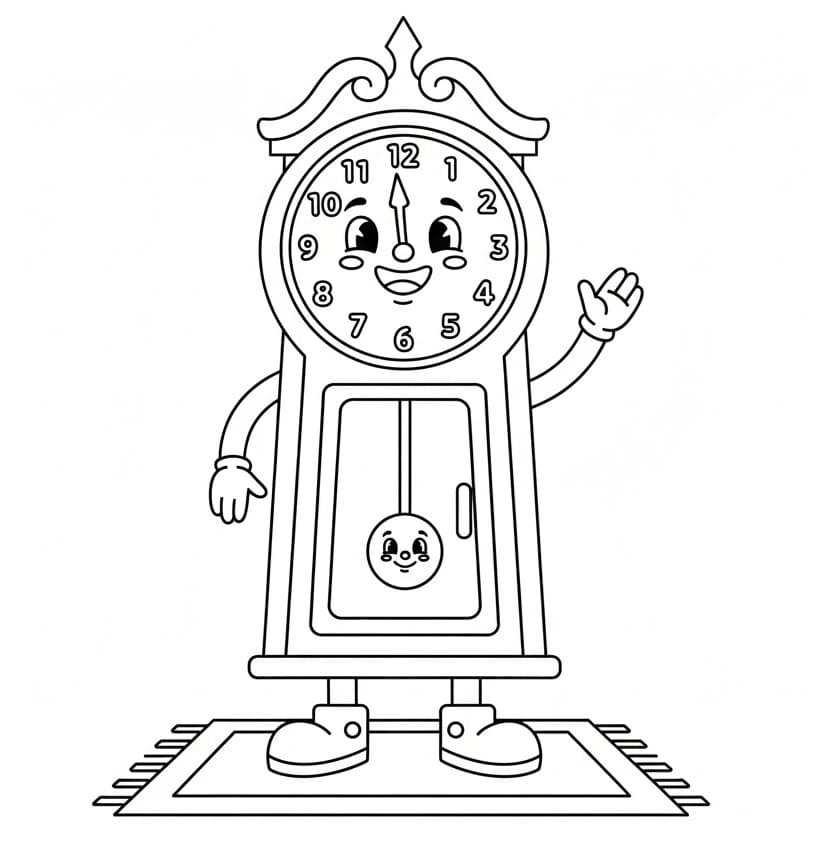 Fise de colorat cu Ceasuri de colorat p09