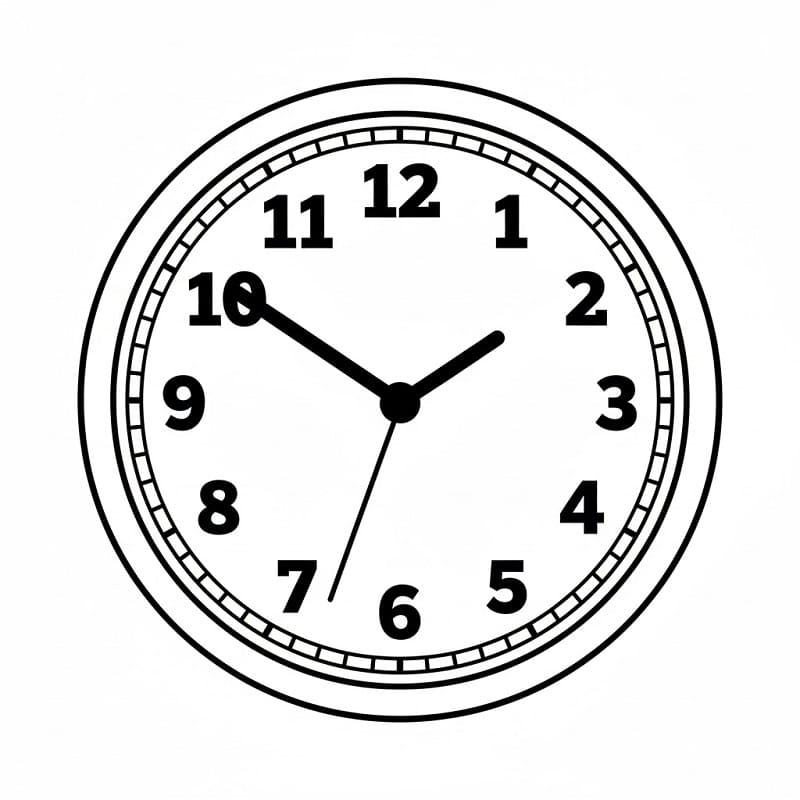 Fise de colorat cu Ceasuri de colorat p10