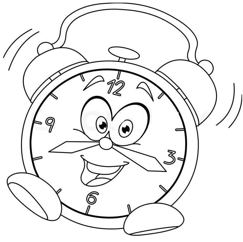 Fise de colorat cu Ceasuri de colorat p12