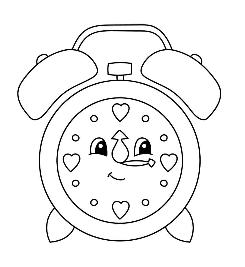 Fise de colorat cu Ceasuri de colorat p20