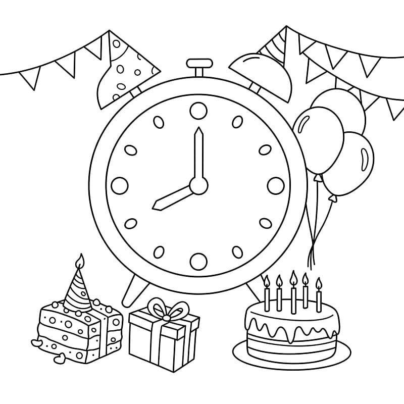 Fise de colorat cu Ceasuri de colorat p22