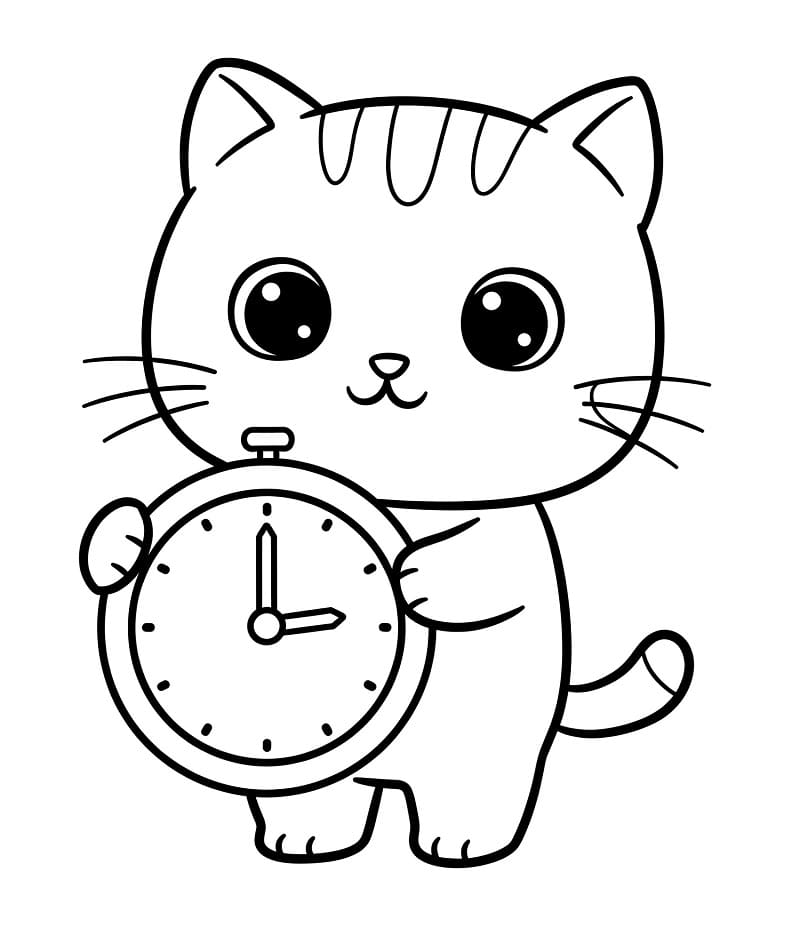 Fise de colorat cu Ceasuri de colorat p27