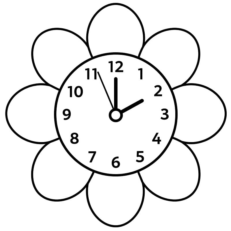 Fise de colorat cu Ceasuri de colorat p29