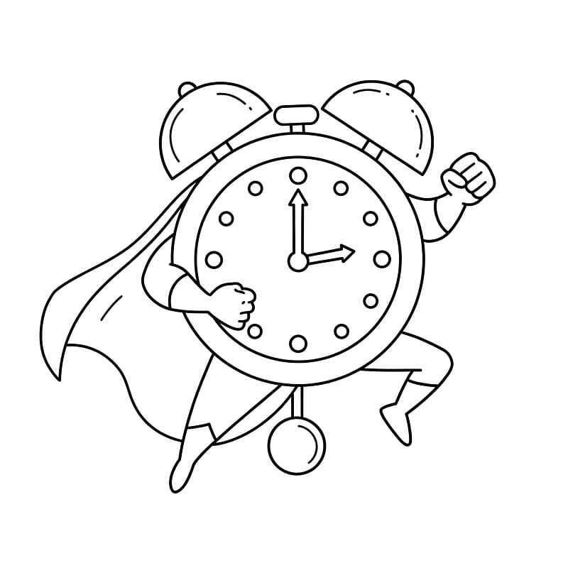 Fise de colorat cu Ceasuri de colorat p30