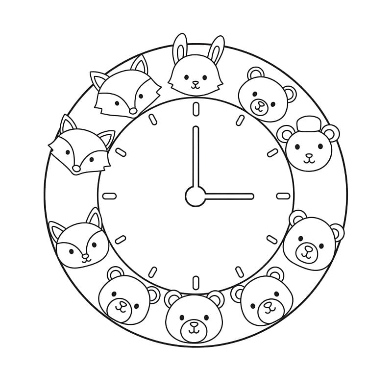 Fise de colorat cu Ceasuri de colorat p32