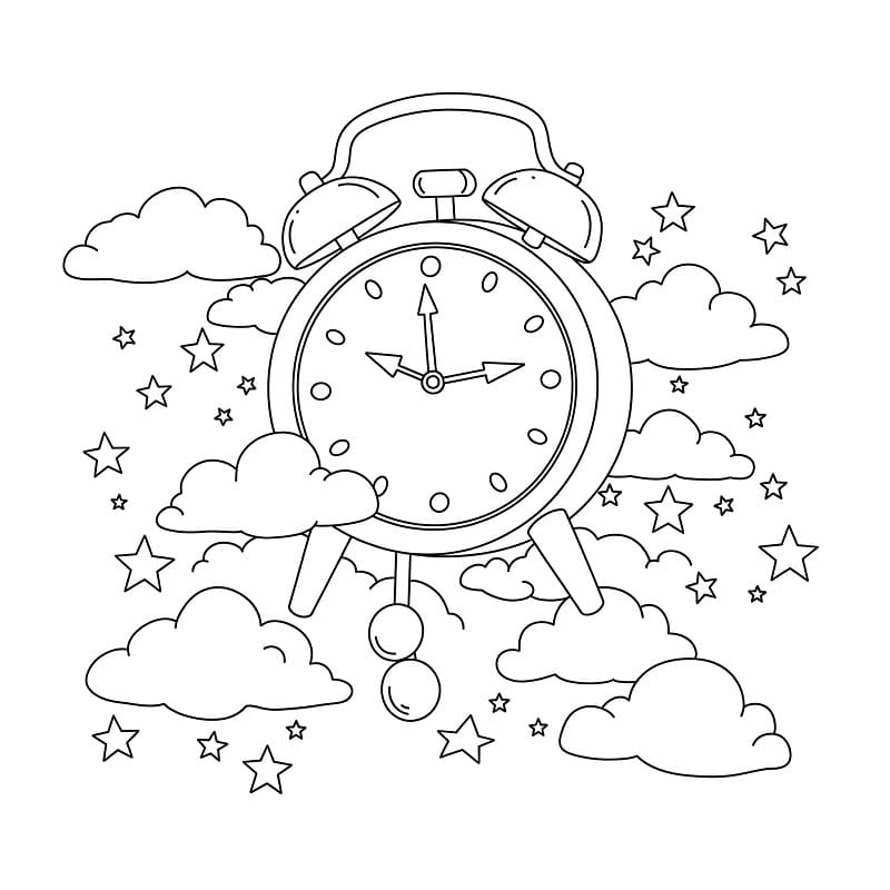 Fise de colorat cu Ceasuri de colorat p34